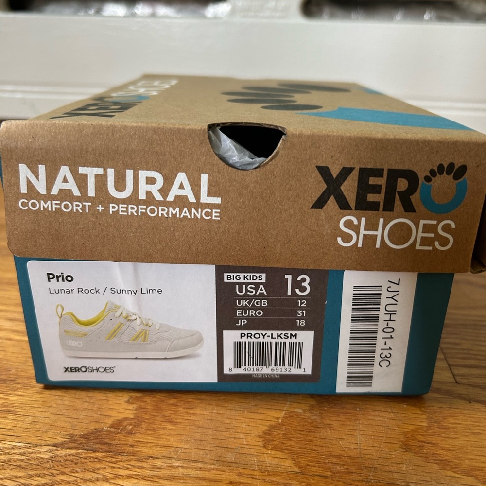 Xero Shoes Kids Sneakers - Gray and Yellow BRAND NEW